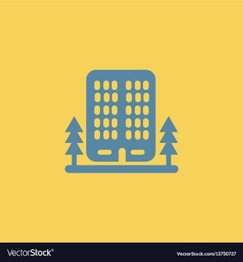 Business center building vector image