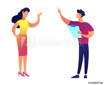 Business colleagues talking and discussing vector illustration