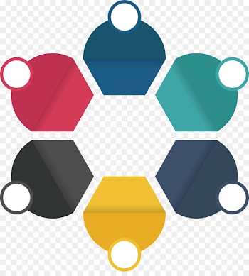 Business Company Royalty-free Illustration - Colorful polygon petal chart 