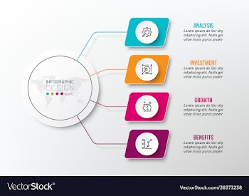 business concept infographic template with diagram