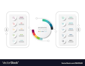 business concept infographic template with diagram