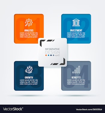 business concept infographic template with diagram