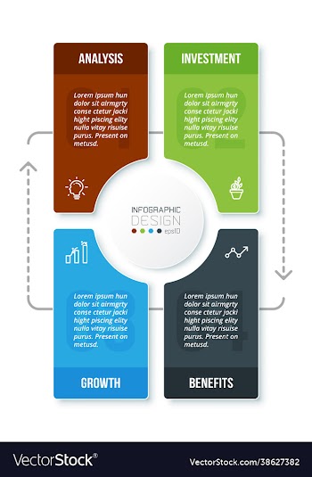business concept infographic template with diagram