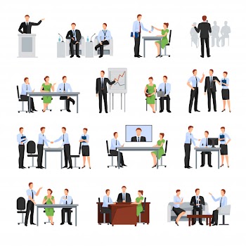 Business conference  elements collection Free Vector