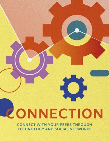 Business connection flyer template, cogwheel | Free PSD Template - rawpixel