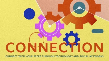 Business connection presentation template, cogwheel | Free Vector Template - rawpixel