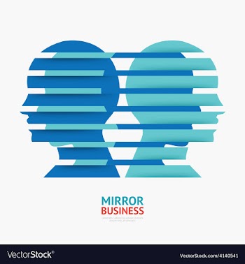  					Business design mirror concept graphic vector image														