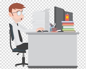 Business Desk Enterprise resource planning Management, Male white-collar work with computers transparent background PNG clipart