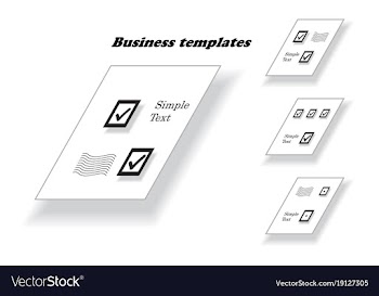 Business document template vector image