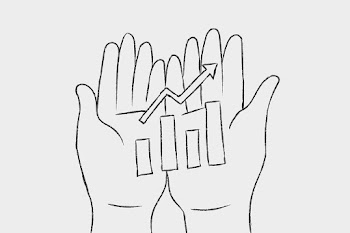 Business doodle psd growth graph on hands | Free stock illustration | High Resolution graphic