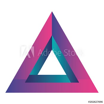 business emblem with triangular shape design