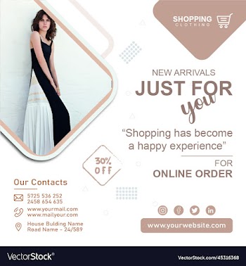 business fashion store social media post banner te