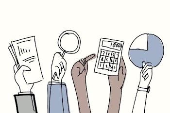 Business finance doodle hands holding objects | Free stock illustration | High Resolution graphic