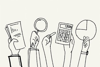 Business finance doodle hands holding objects | Free stock illustration | High Resolution graphic