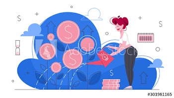 Business finance growth concept