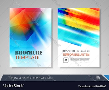 Business flyer cover design vector image
