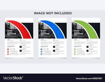 business flyer design set coporate graphic style