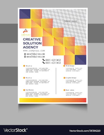 business flyer or brochure template design