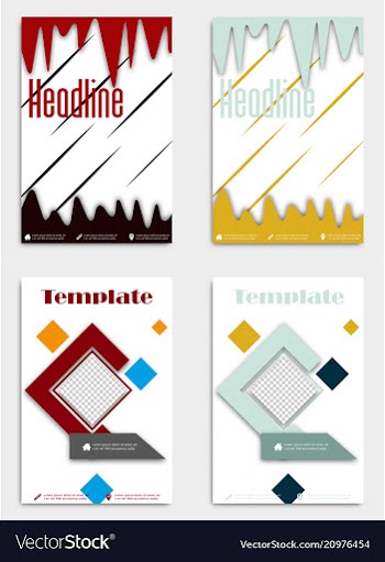 Business flyer template or corporate banner vector image