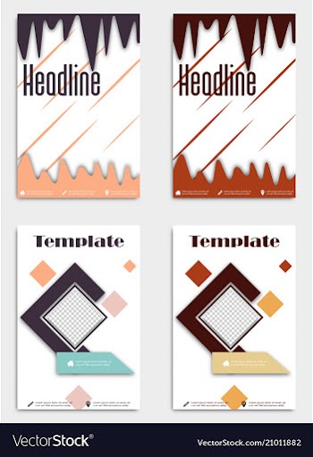 Business flyer template or corporate banner vector image