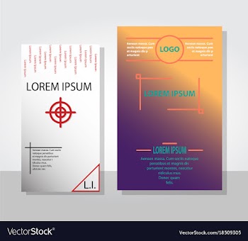 Business flyers and brochures with circle shape vector image