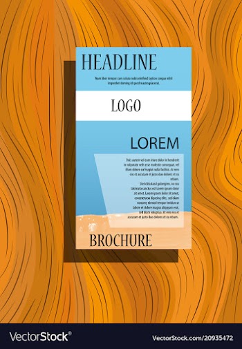 Business fold brochure design corporate business vector image