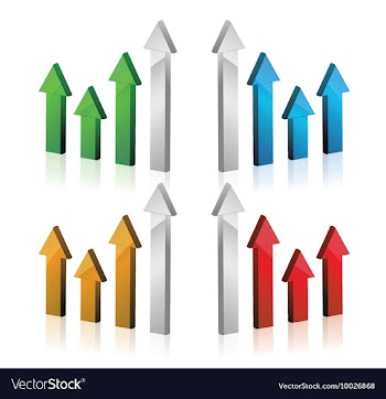 Business graph made of arrows vector image