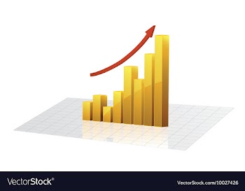 Business graph vector image