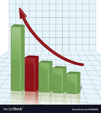 Business graph vector image