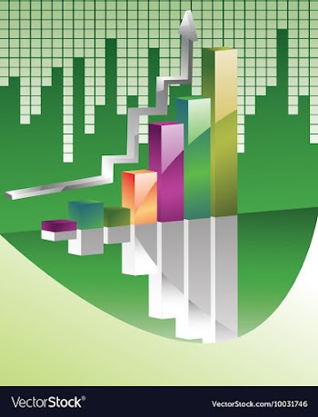 Business graph vector image