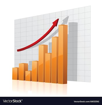 Business graph vector image
