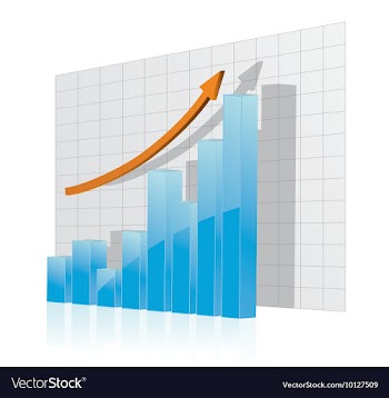Business graph vector image