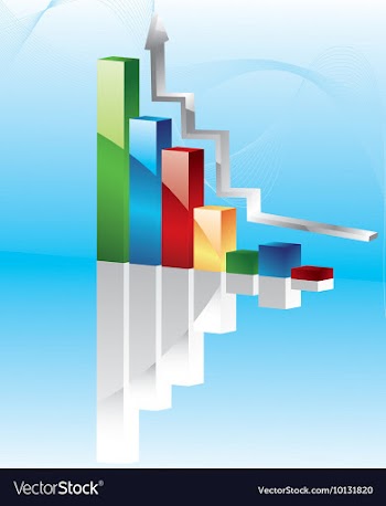 Business graph vector image