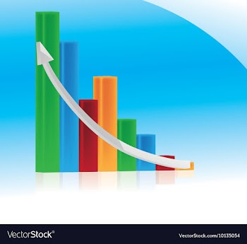 Business graph vector image