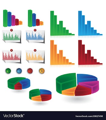 Business graphs vector image