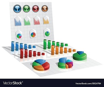 Business graphs vector image