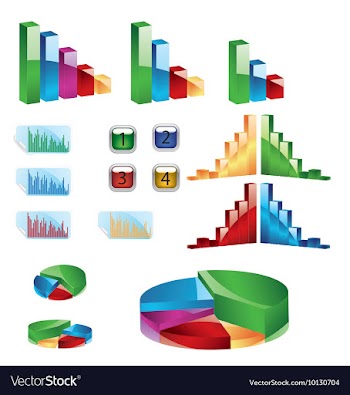 Business graphs vector image