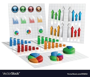 Business graphs vector image