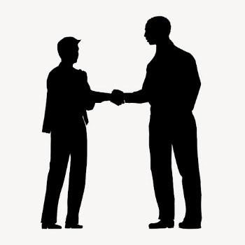Business hand shake silhouette sticker, | Free Vector - rawpixel