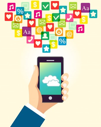 Business hand using smartphone