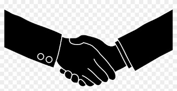 Business Handshake Black Silhouette - Ask For The Order! The Professional Sales