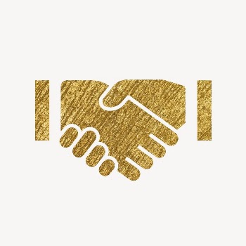 Business handshake gold icon, glittery | Free Icons - rawpixel