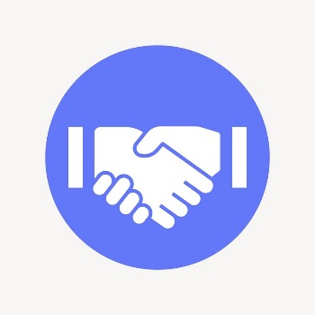 Business handshake icon badge, flat | Free Icons - rawpixel
