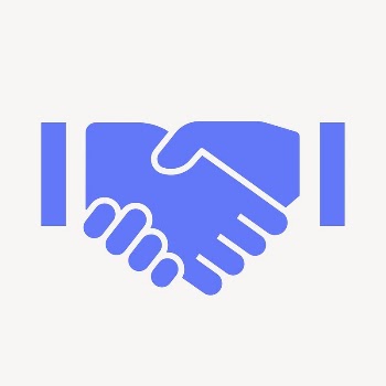 Business handshake icon, blue flat | Free Icons - rawpixel