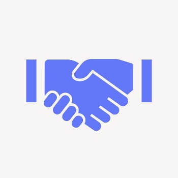 Business handshake icon, blue flat | Free Icons - rawpixel