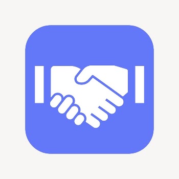 Business handshake icon, flat square | Free Icons - rawpixel