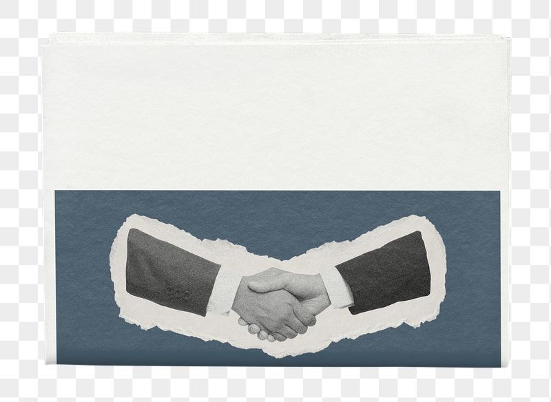 Business handshake png newspaper sticker, | Free PNG - rawpixel