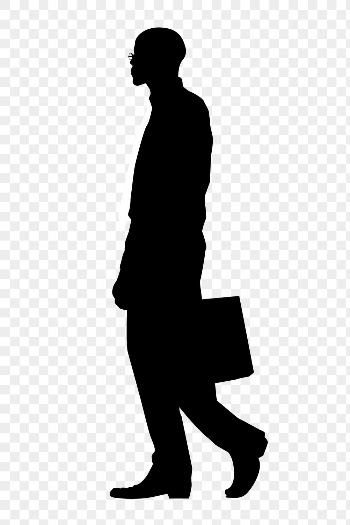 Business holding briefcase png silhouette, | Free PNG - rawpixel