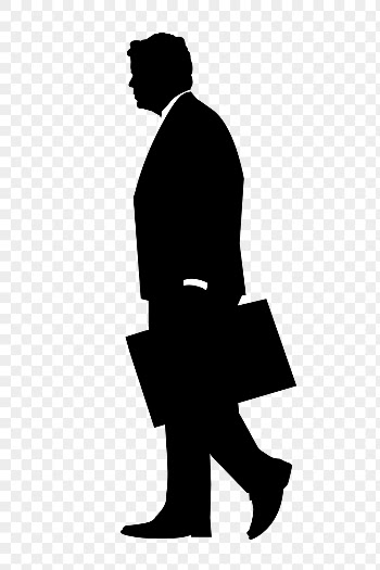 Business holding briefcase png silhouette, | Free PNG - rawpixel