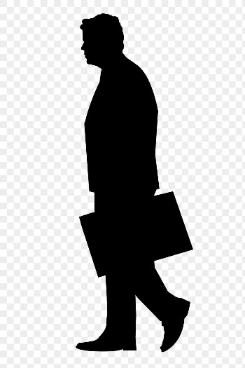 Business holding briefcase png silhouette, | Free PNG - rawpixel